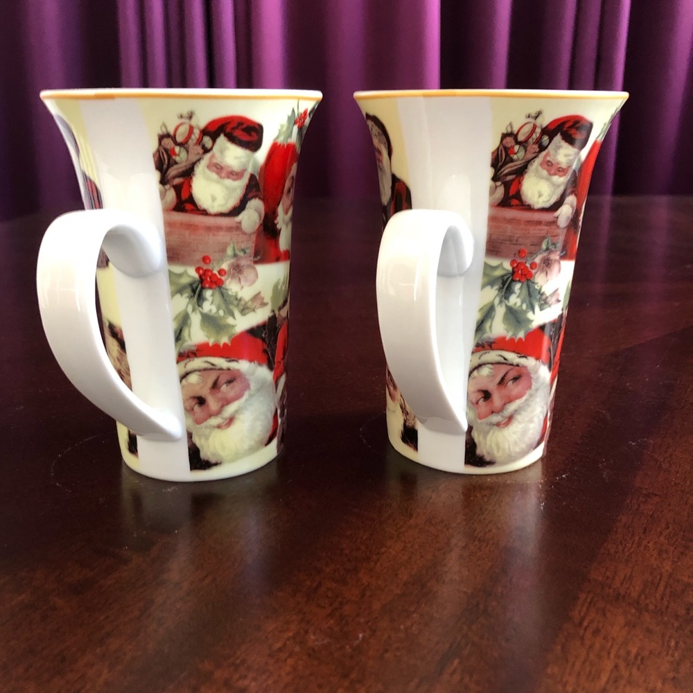 Pair Of Victorian Santa Coffee Mugs - Picture 3 of 6